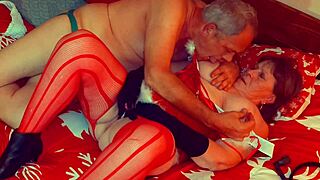 granny carmen’s july christmas dildo orgasm frenzy