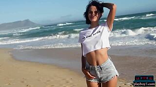 Look! Two Petite Ukrainian Milf Models Ariel And Sofi Ka Stripping Naked Outdoors!