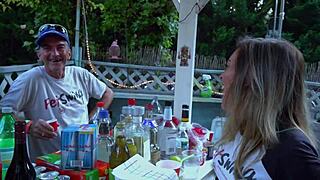 In fetswing diaries, naughtya j moon licks gary's big balls and squirts.