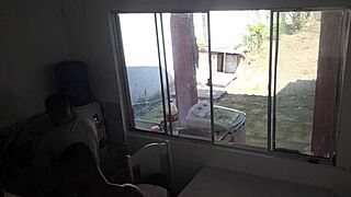 Corno, uh, deaf husband washes dishes while wife screws!