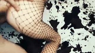 Wife Rides Cowgirl in Erotic Mesh Bodysuit – Anal Thrills!