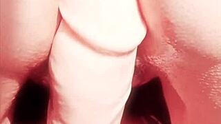 mature woman teases her big wet cunt close up.