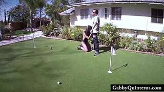 Cheating Latina Gabby Quinteros Caught Fucking Lawn Guy