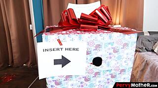 naughty milf prepares as glory hole gift for stepson