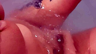 Pretty Woman Masturbates In Hot Tub