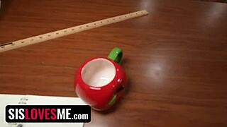 This freaky teacher craves a threesome with step-sibling students