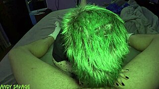 Pov Big Ass Goth Deepthroats and Takes Anal Creampie