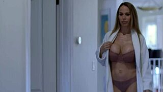 Blonde Milf's Enhanced Tits Overflow With Cum After Thick Dick