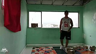 Friend's slut helps with cardio by eating and fucking her big ass!