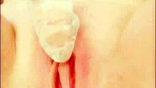 In 2017, amateurs filmed sloppy wet dildo fucking on cell phone