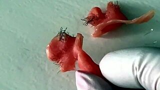 Waxing armpits and nose in close up