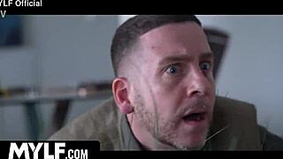 after a million years without sex, this milf redhead takes control in domination, leading to rough blowjob and cum on ass