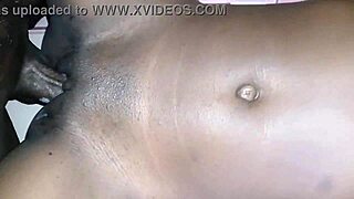 African teen 18+ gets her shaved pussy drilled hard