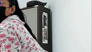 Milf's Beautiful Ass Shakes While Dancing with Big Nipples on Display