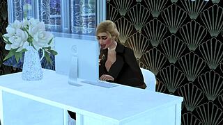 Bella and Milla Bang Hard at Mortimer’s Funeral Office