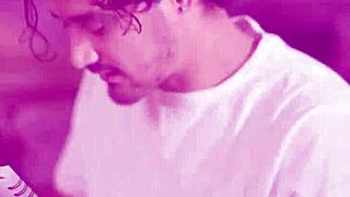 Naughty MILF Rayveness Flashes Huge Tits for Artist Stepson