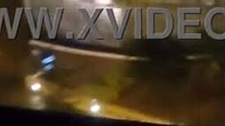 Masturbating in public by hotel window feels insanely wild!