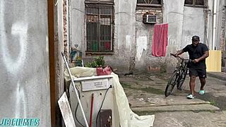 Neighbor's pussy and ass fuck