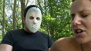 Claudia Rossi gets wild with a masked man in creepy woods. Perverted games unfold!