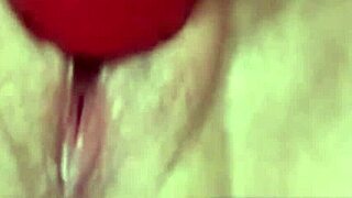 Revealme horny milf shows wet hairy pussy in intense vibrator cum show