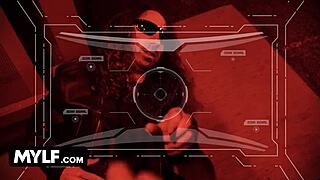 This terminator gangbang parody features Lexi Stone in costumes, getting fucked in a 4some.