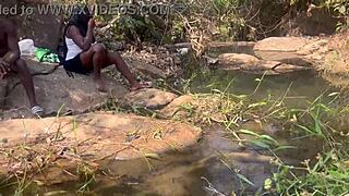 Man, we almost got caught banging by the riverside!