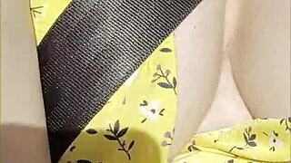 damn! wifey flashes perfect tits while driving in car part 2!