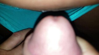 Cumshot in Wife's Panties - Karina and Lucas?