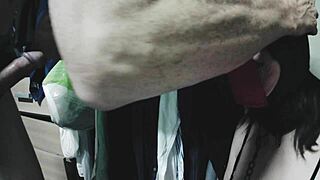 Watch My Little 18+ Bitch Suck and Gag on Monster Cock!