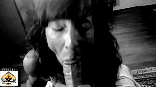 Hot granny swallowin’ that big juicy load, oh man!