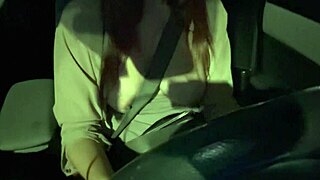 Artemisia Love Flashes Big Tits Nipples During Night Car Ride Smoking.