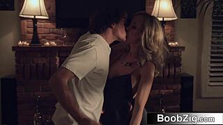 Fit blonde MILF with perfect body chases young college guy's cock 😍