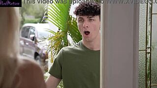 Cougar slams down on son’s best friend for raw creampie