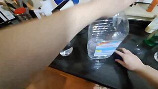 Teen Hides in Pantry, Gets Pierced Nipples and Creampie.