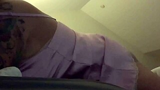 pink satin leads to intense orgasm