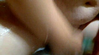 Plump Mom Emotionally Washes Pussy and Tits in Bathroom