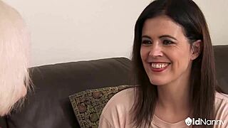 Oldnanny mature ladies strip naked for fun with dildo and lesbian play