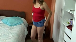 uh, stepmom’s showin off her lingerie on hidden cam… gotta teach me now