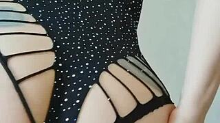 Stepmother's big tits bounce hard during intense close-up pounding