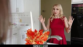 Step family orgy for thanksgiving with aften opal