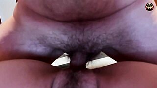 amateur milf takes tight pussy pounding up close, wow!