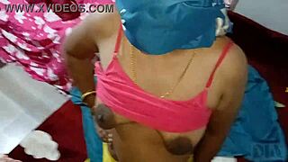 Indian stepmom fucked hard in big ass in front of husband