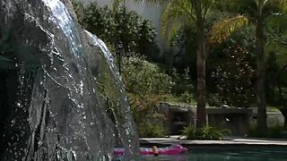 kylee swallows huge black cock.