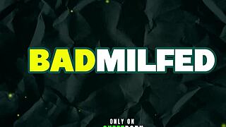 Family gathers for christmas threesome with mother in law