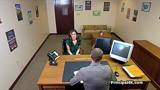 Hot Housewife Seduces Principal In Steamy Office Encounter