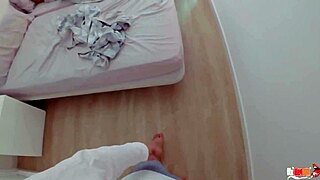 Stepmom Shares Bed And Masturbates Next To Stepson!