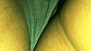 gray panties latina milf shows off sexy pussy