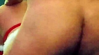 Skinny Petite Girlfriend Enjoys Morning Fun With Santa