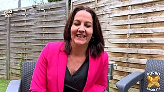 ellie, french milf slut, takes hard cock in ass