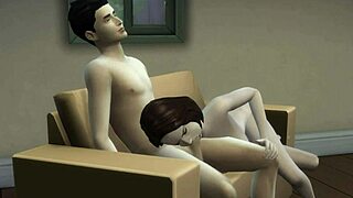 Son Fucks Stepmom on Desk, But It's Not Him?